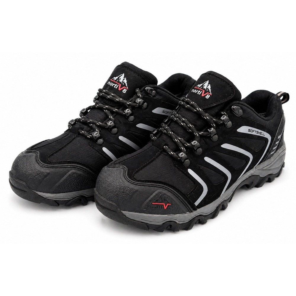 Nortiv 8 Waterproof Softshell Hiking Shoes Mens Size 7 Black Lightweight 160448
